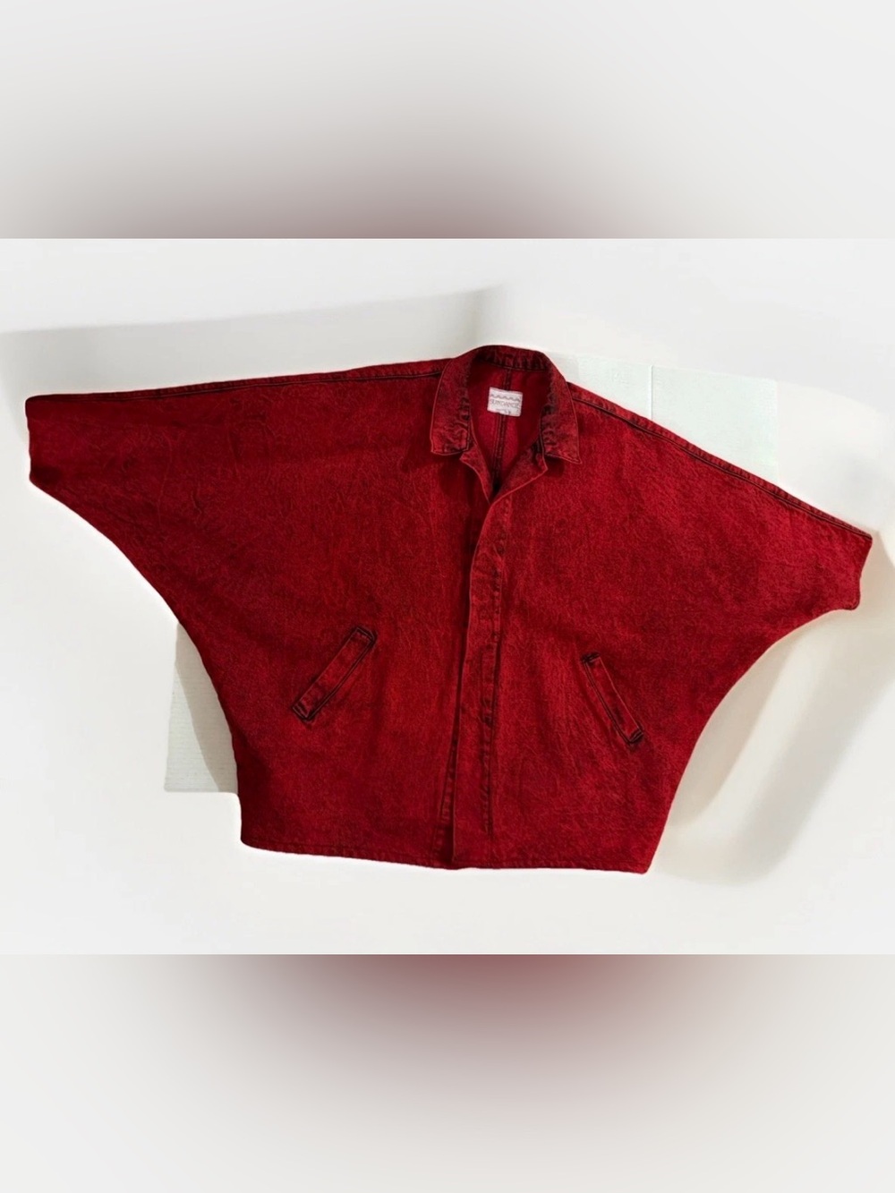 Sundance Red Acid Washed Denim Jacket